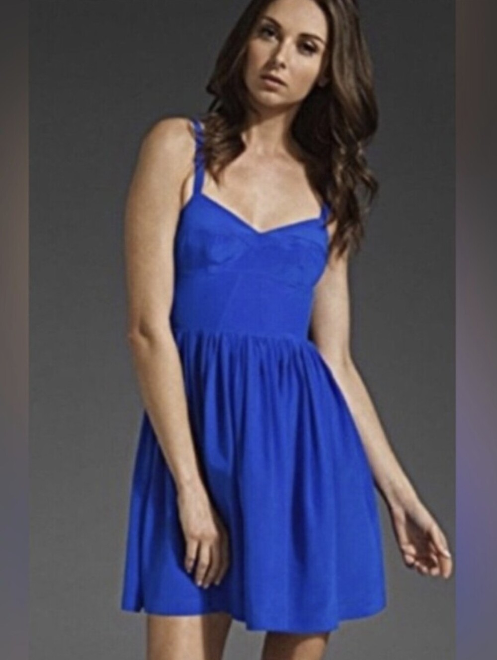 Genuine silk dress by Amanda Uprichard blue/violet Sz S
